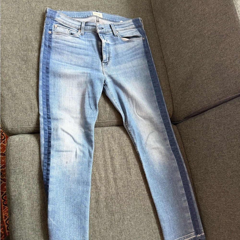 Hudson Jeans Light and Dark Wash Skinny Jeans - midrise Tilda crop cigarette